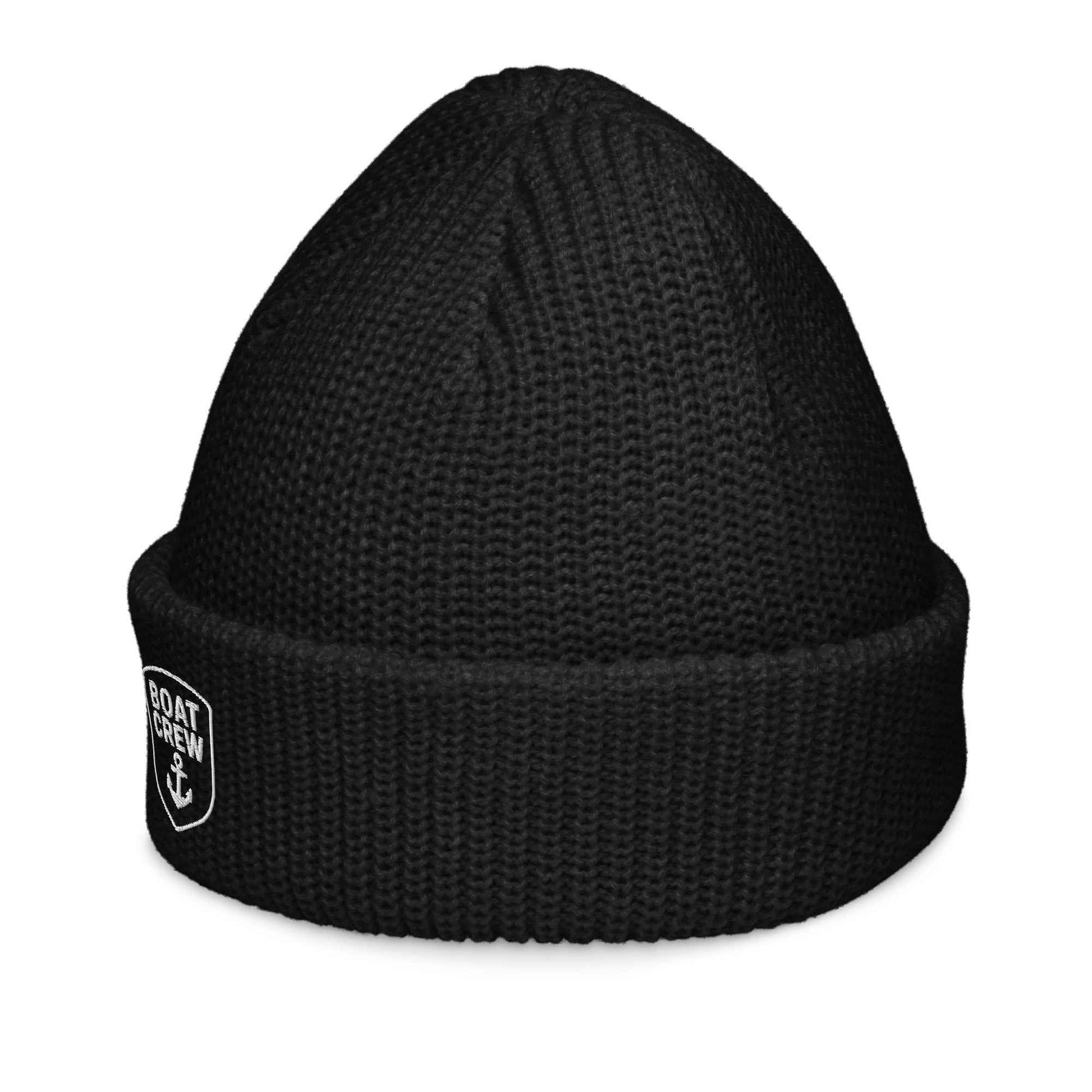 Boat Crew Co. Anchor Logo Fisherman Beanie – nautical knit hat