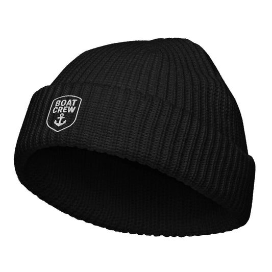 Boat Crew Co. Anchor Logo Fisherman Beanie – nautical knit hat
