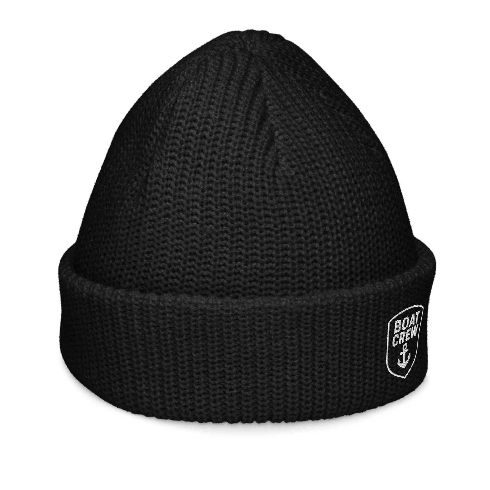 Boat Crew Co. Anchor Logo Fisherman Beanie – nautical knit hat
