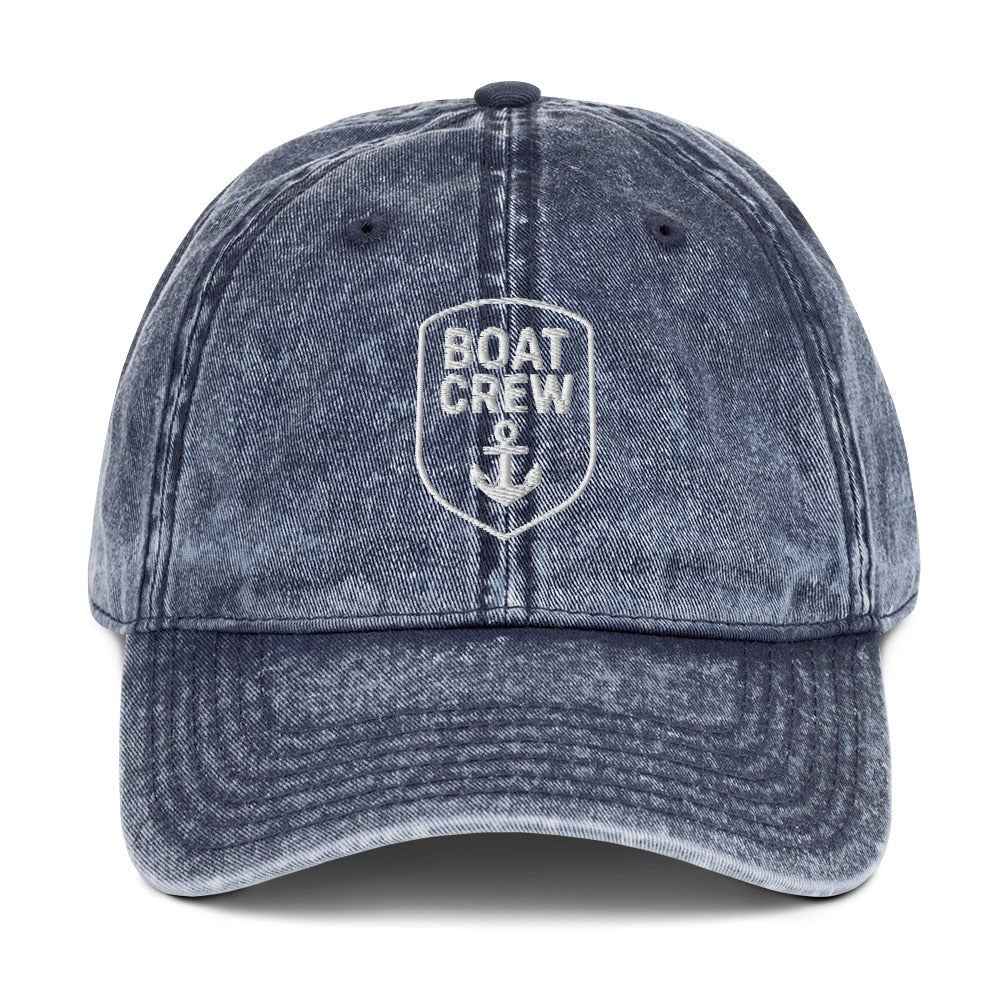 Boat Crew Vintage Cotton Twill Cap | Nautical Hat by Boat Crew Co.