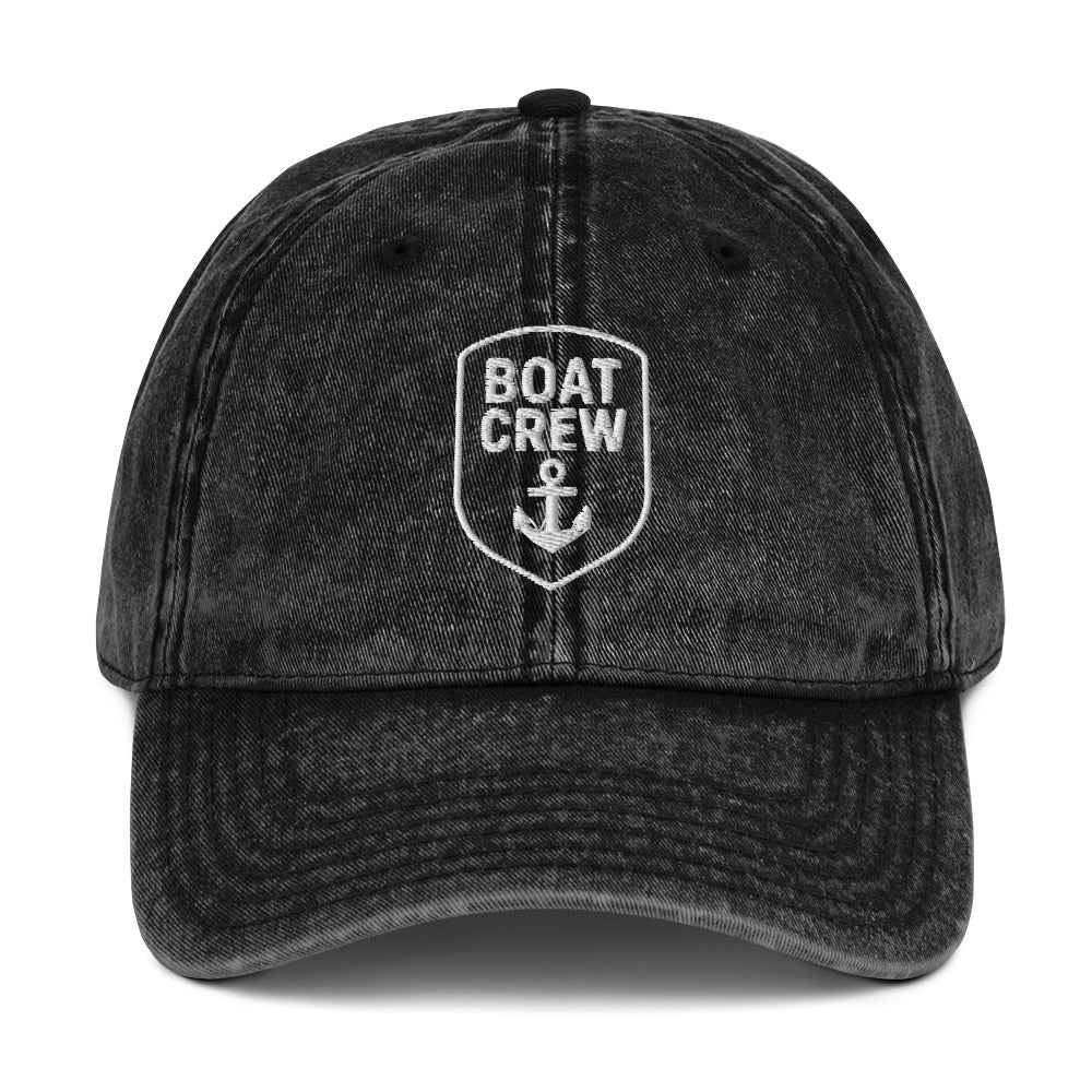 Boat Crew Vintage Cotton Twill Cap | Nautical Hat by Boat Crew Co.