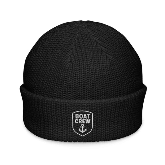 Boat Crew Co. Anchor Logo Fisherman Beanie – nautical knit hat