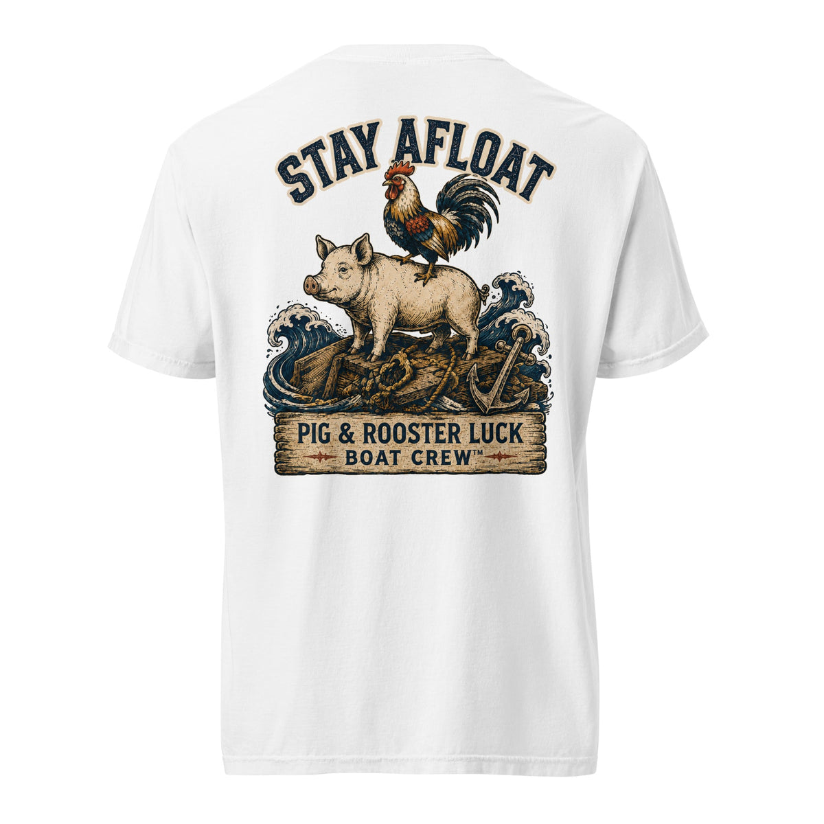 Stay Afloat Pig & Rooster Shirt | Sailor Lore