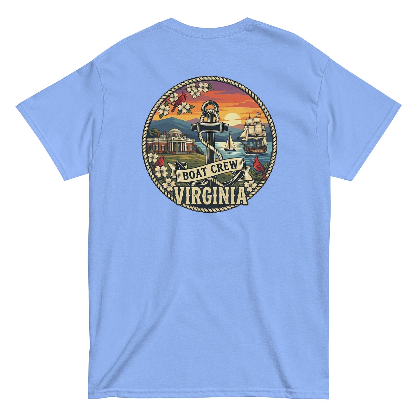 Virginia Shirt back graphic – Boat Crew Co.