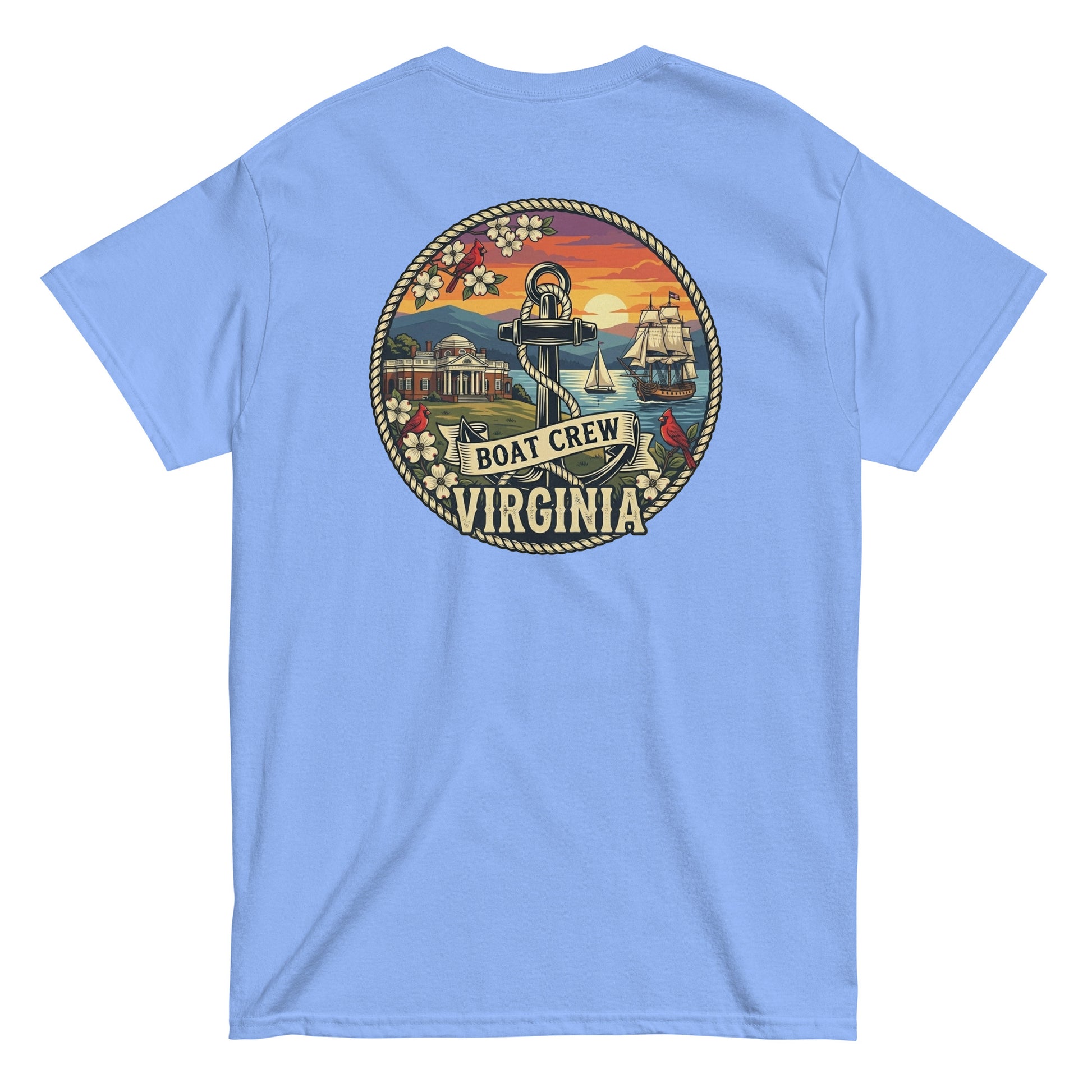 Virginia Shirt back graphic – Boat Crew Co.