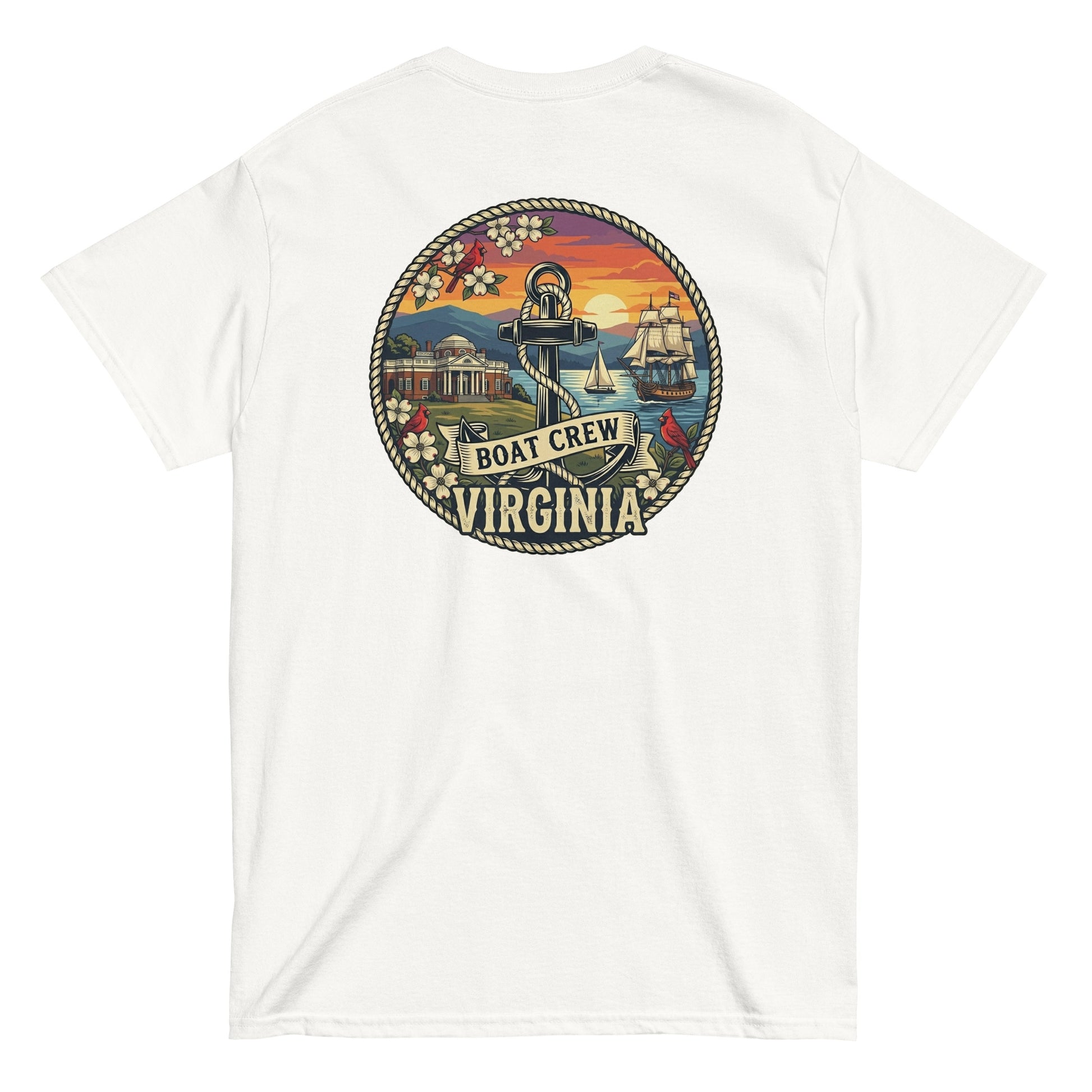 Virginia Shirt back graphic – Boat Crew Co.